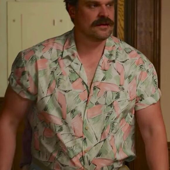 Stranger Things Netflix Hopper Vacation Costume Shirt Adult Size Medium Spirit - Picture 10 of 11